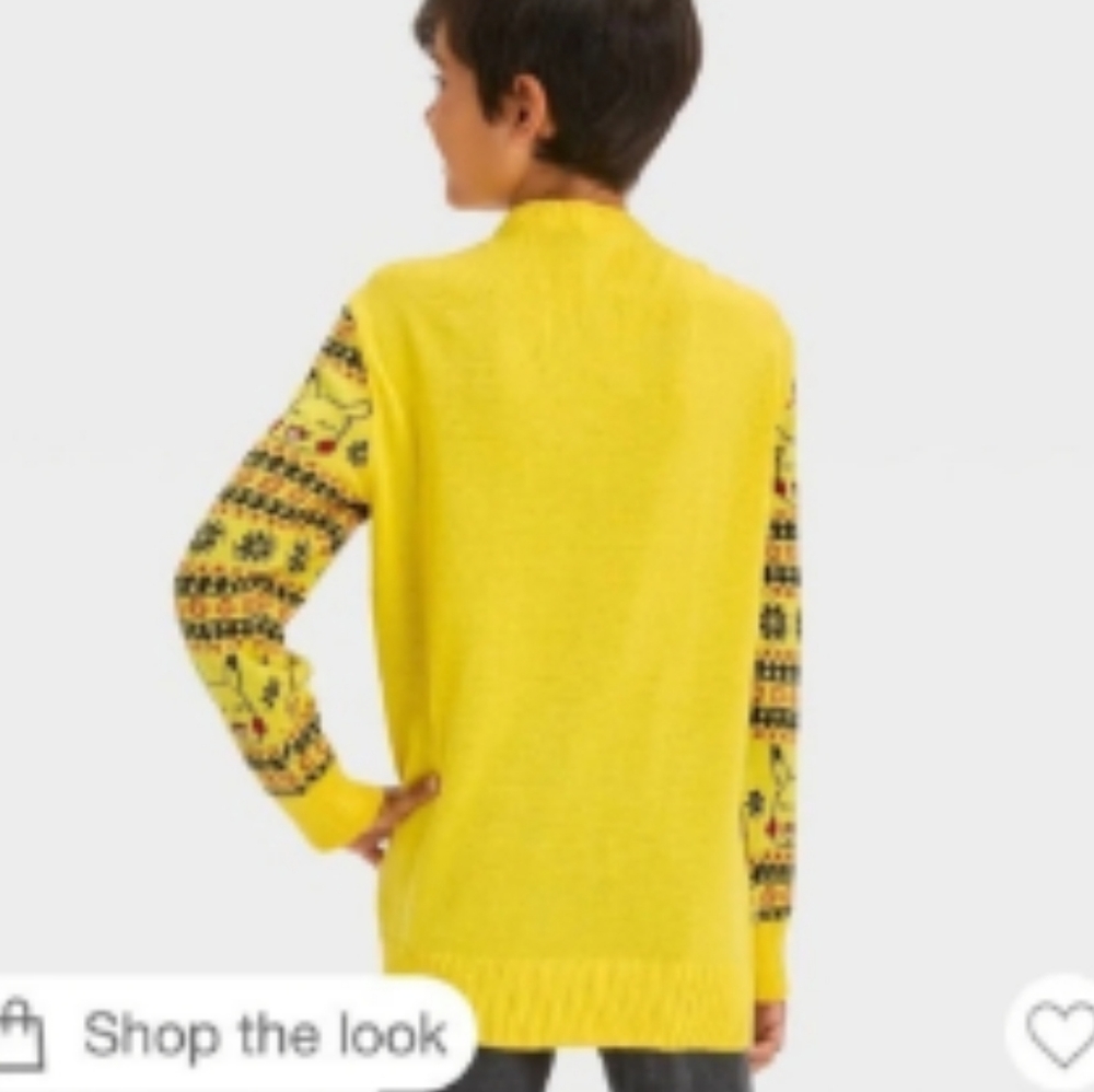 Like New Pikachu Pokémon Pullover Sweater Size Small - Picture 2 of 3